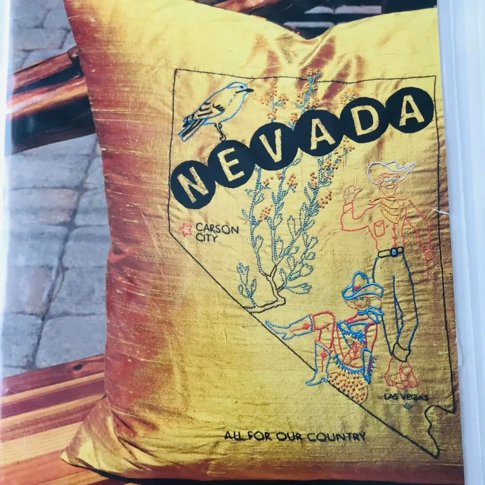 Sassy Spurs NEVADA Embroidery Needlework Pattern Packet Las Vegas Carson City